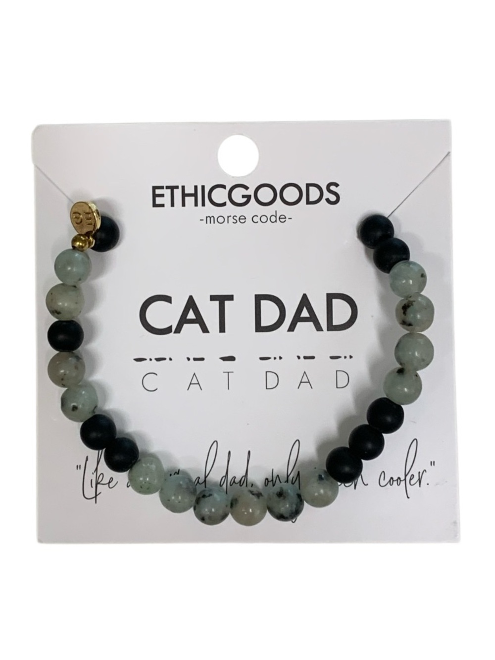 Cat Dad Bracelet by Ethic Goods
- Beaded Bracelet with Morse
Code Design NWT